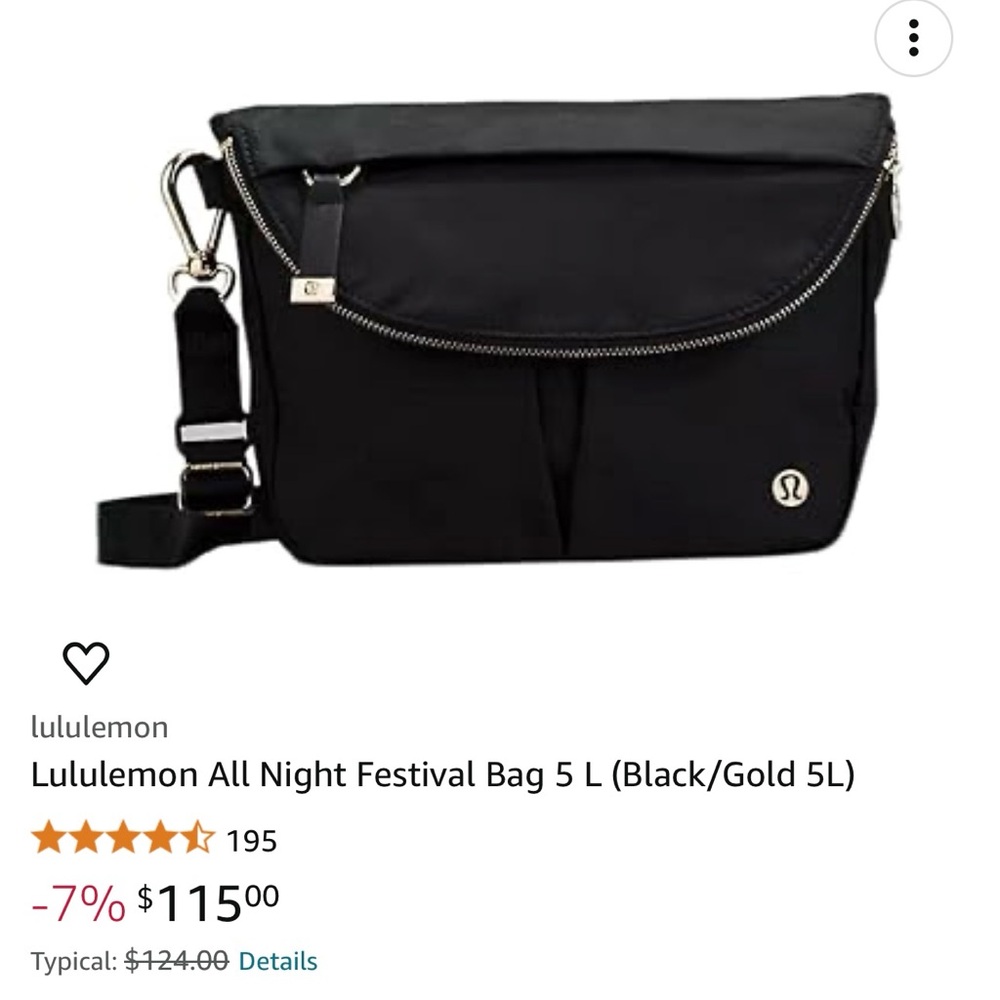 Lululemon all night festival bag